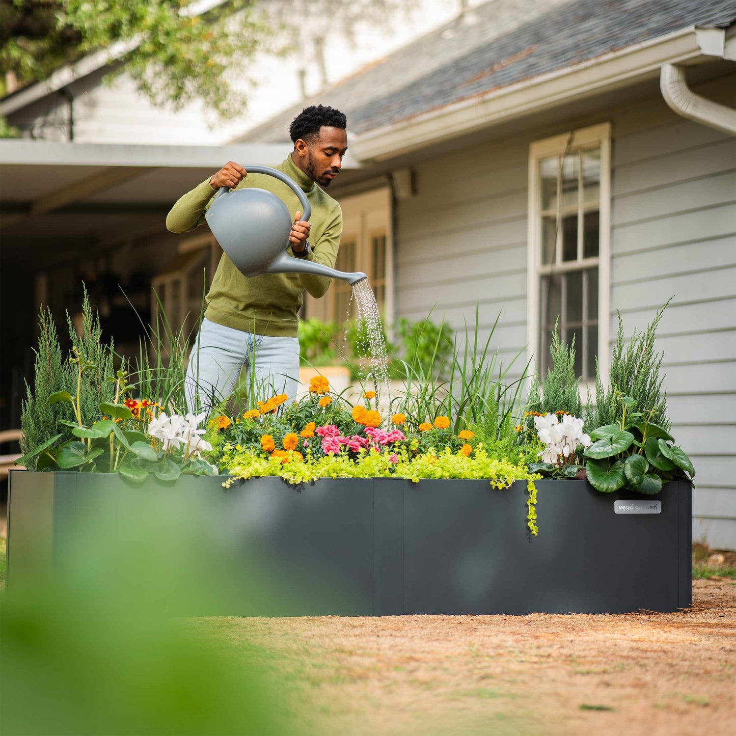 17" Tall Modern Pro 42" x 83" Metal Raised Garden Bed