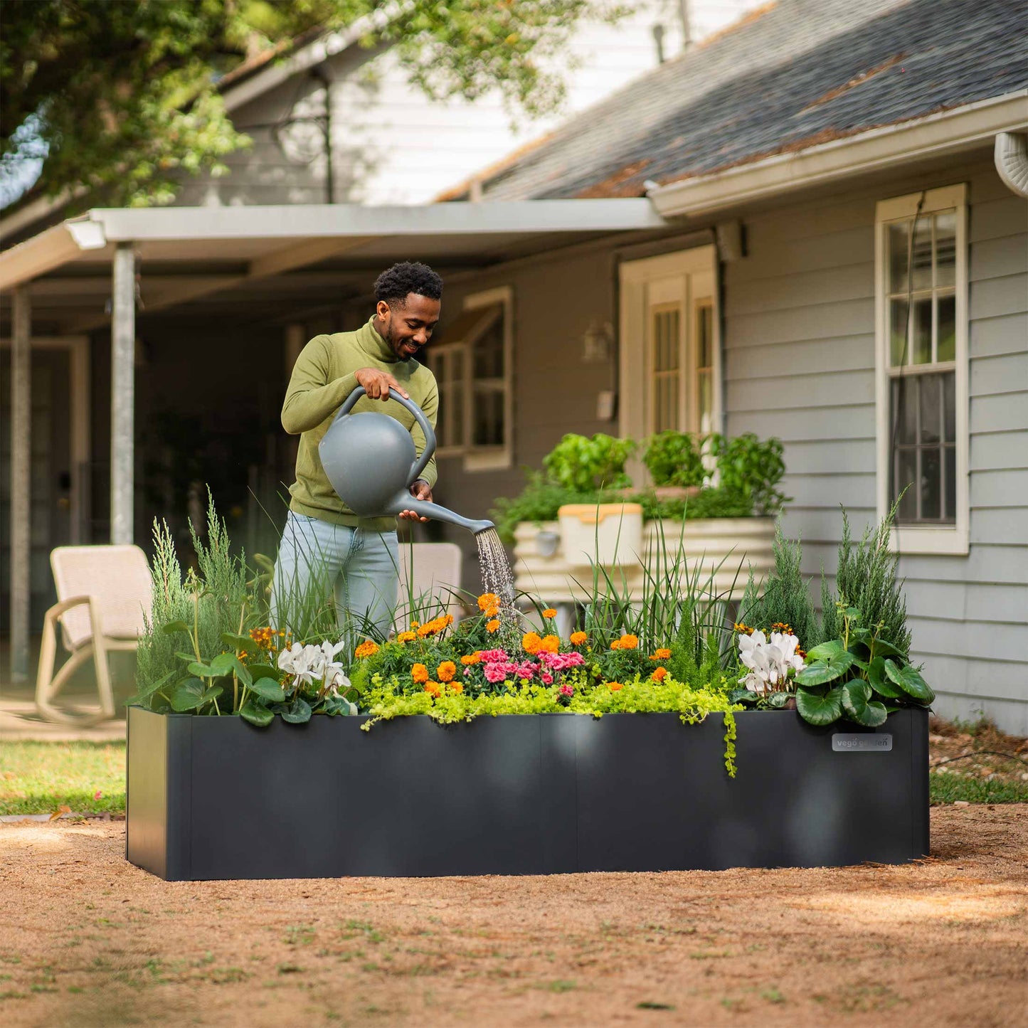 17" Tall Modern Pro 42" x 83" Metal Raised Garden Bed