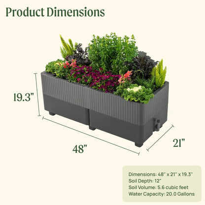 EZCube Self-Watering Planter 21" x 48"