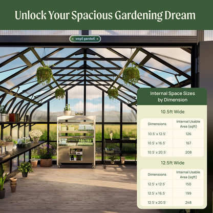 Vego Grand Pacific Greenhouse - 12.5ft Wide