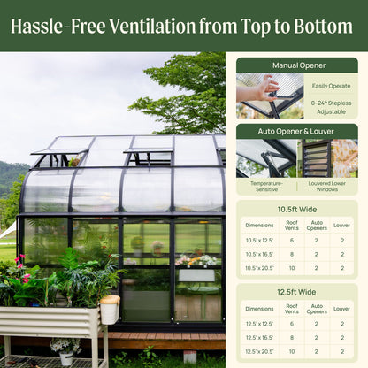 Vego Grand Pacific Greenhouse - 12.5ft Wide