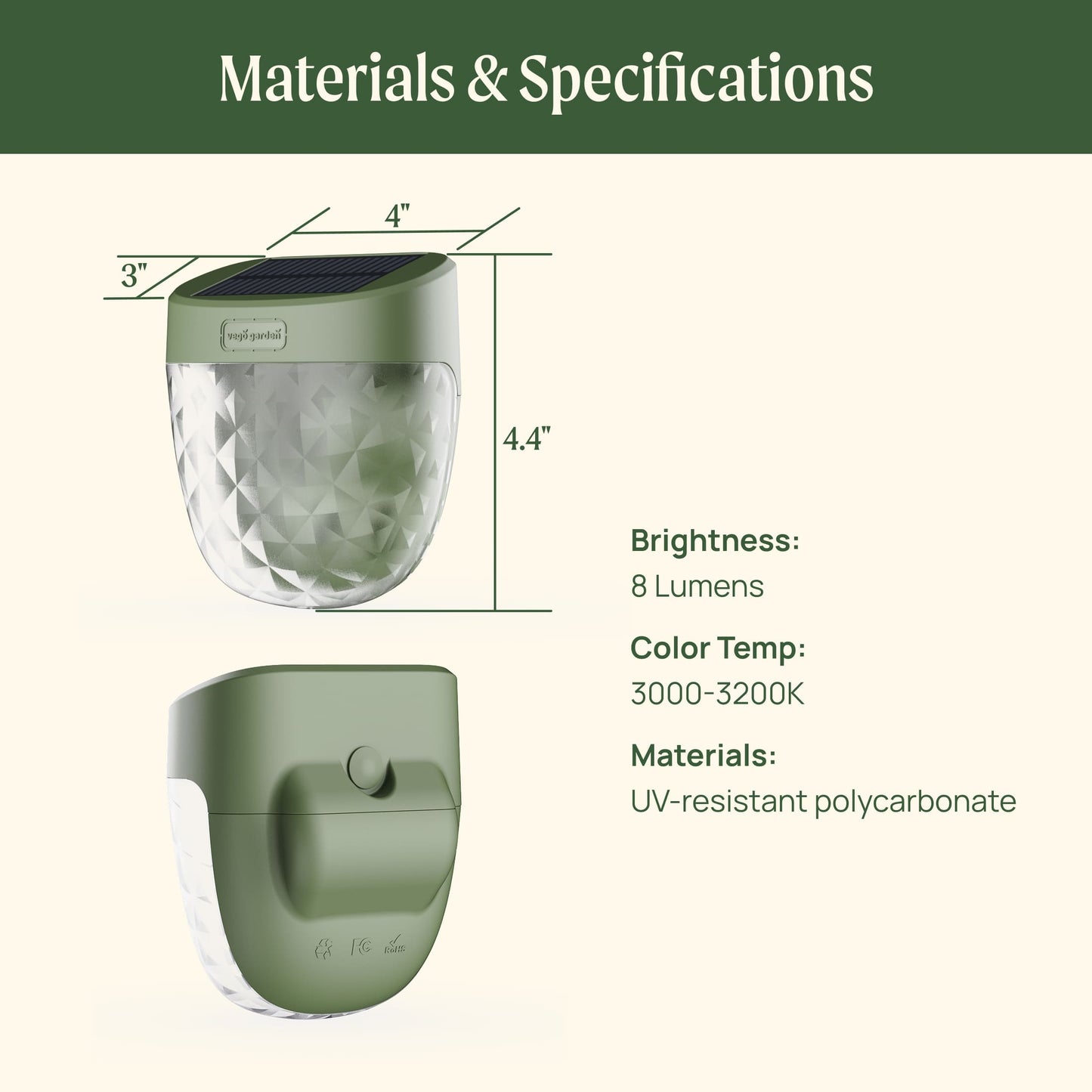 Diamond Garden Solar Light - Classic Mount