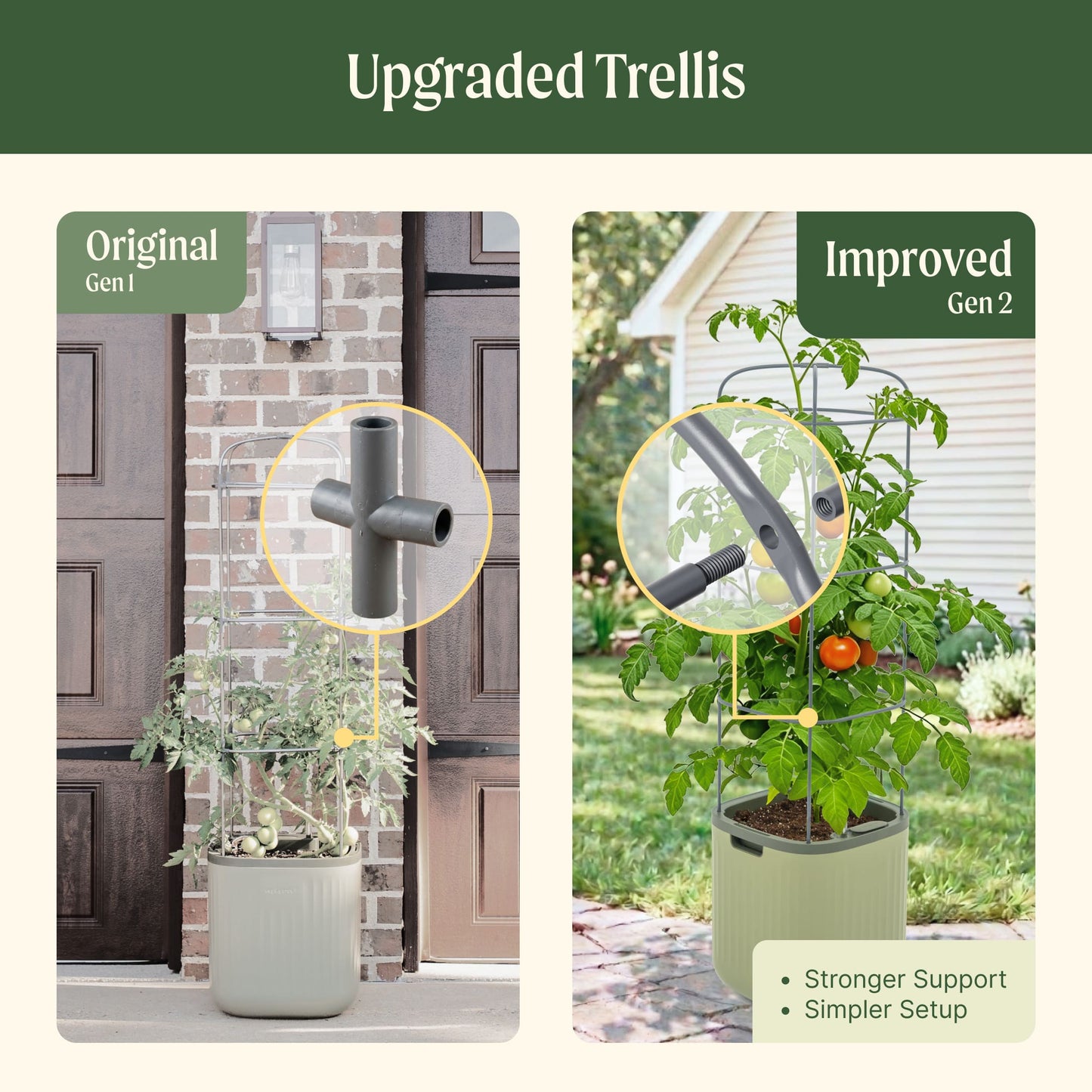 EZ Self-Watering Tomato Planter with Trellis Gen 2