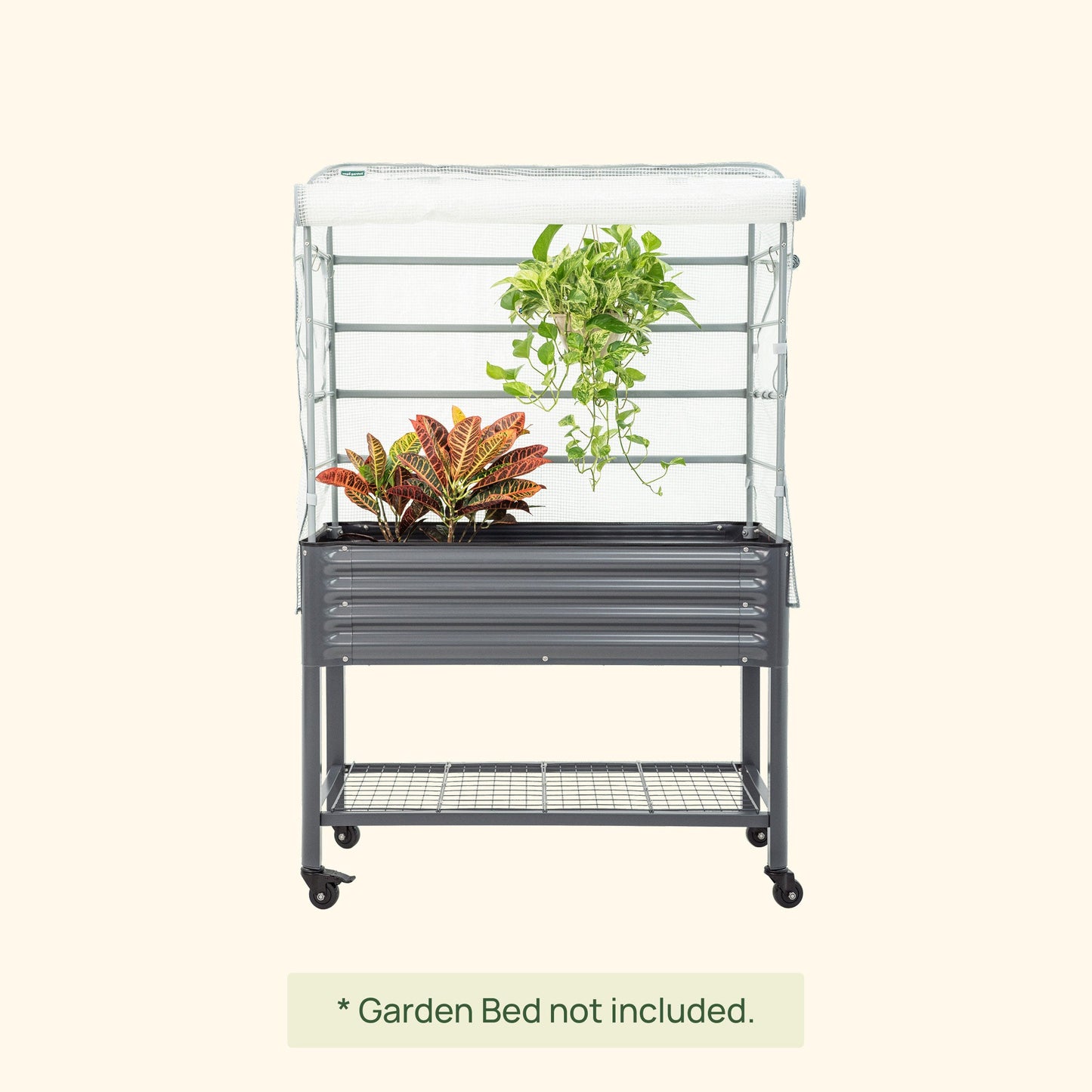 Greenhouse Frost Cover & Trellis System for Elevated Bed