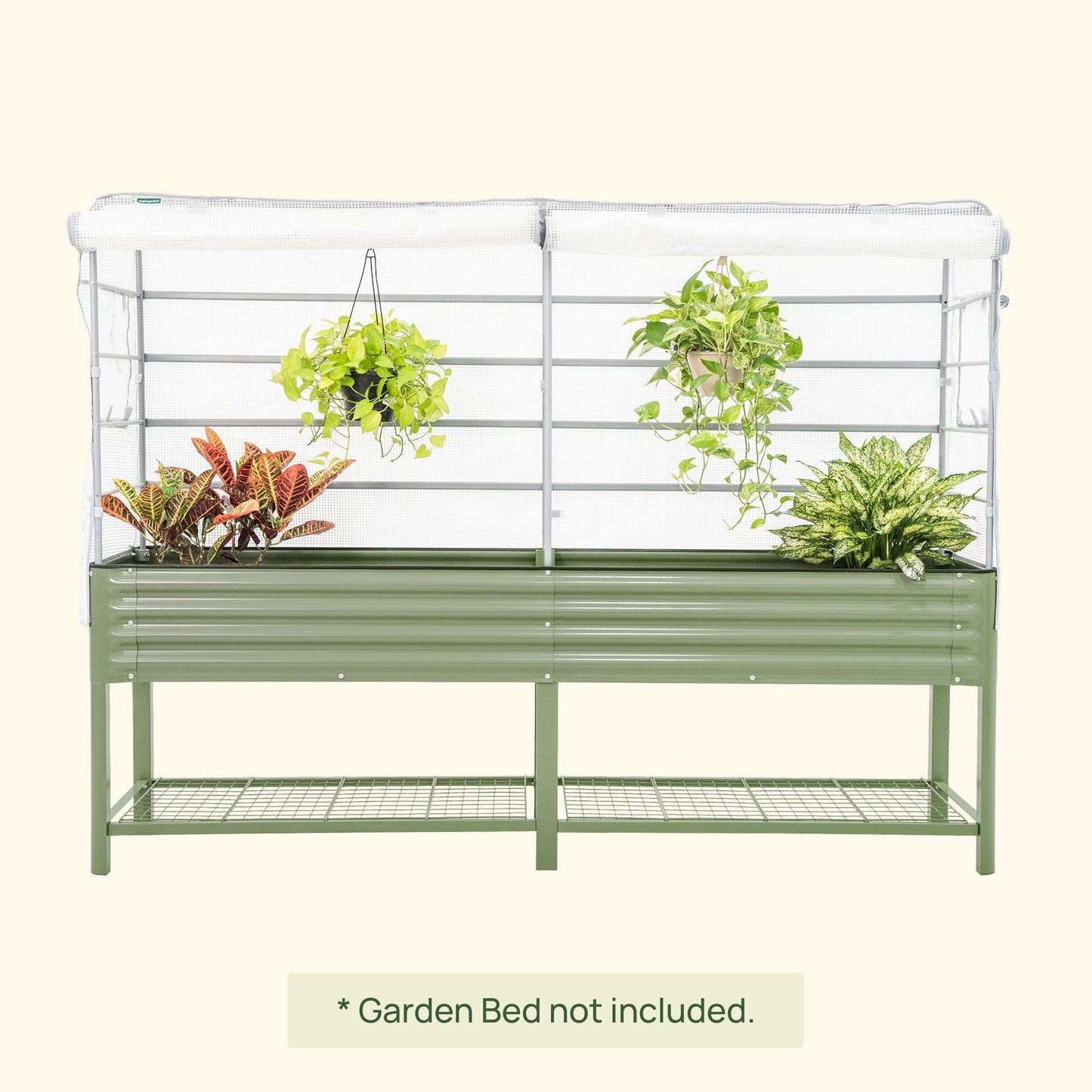 Greenhouse Frost Cover & Trellis System for Elevated Bed