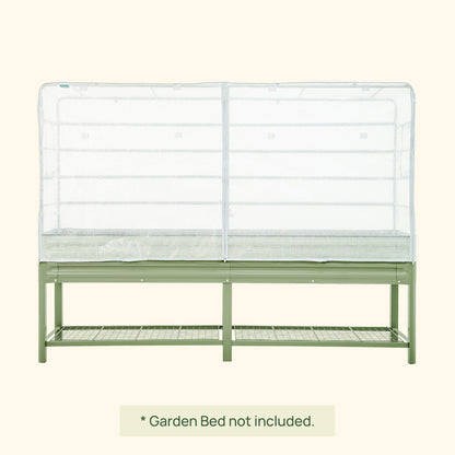 Greenhouse Frost Cover & Trellis System for Elevated Bed