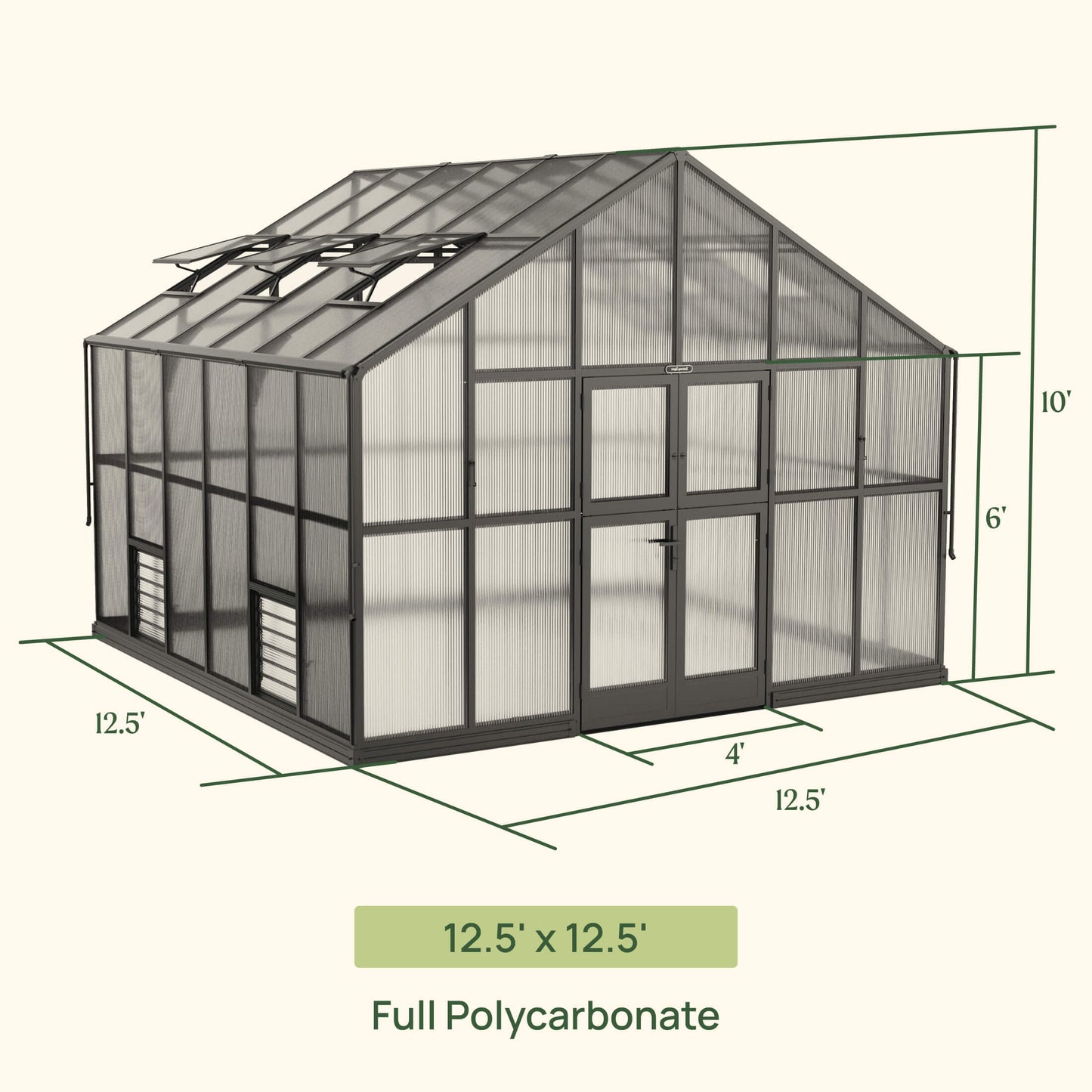 Vego Grand Victorian Greenhouse - 12.5ft Wide
