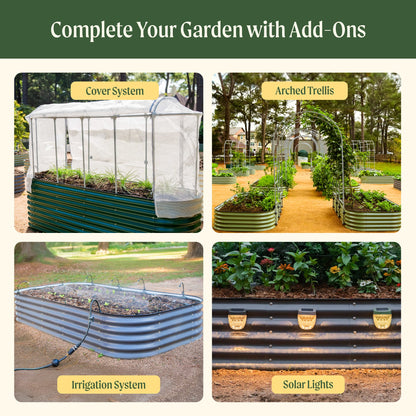 26" Tall 10 In 1 Jumbo Modular Metal Raised Garden Bed Kit