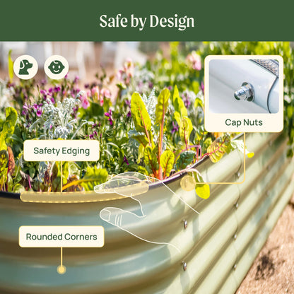 17" Tall 6 In 1 Medium Modular Metal Raised Garden Bed Kit