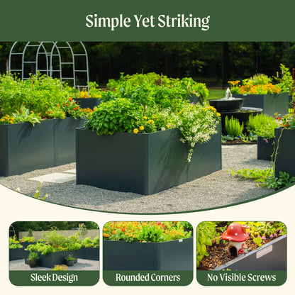 32" Extra Tall Modern Pro 27" x 83" Metal Raised Garden Bed