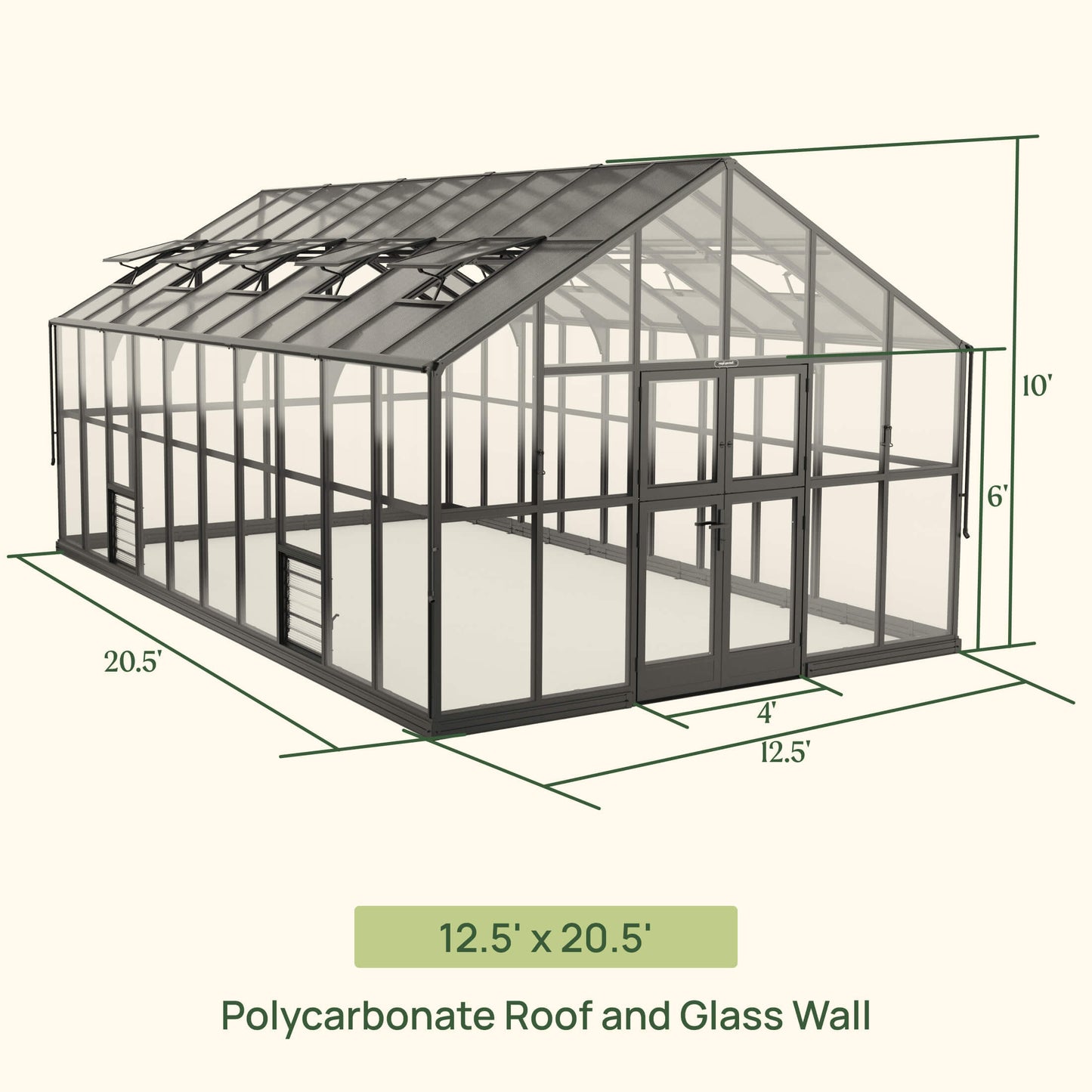 Vego Grand Victorian Greenhouse - 12.5ft Wide