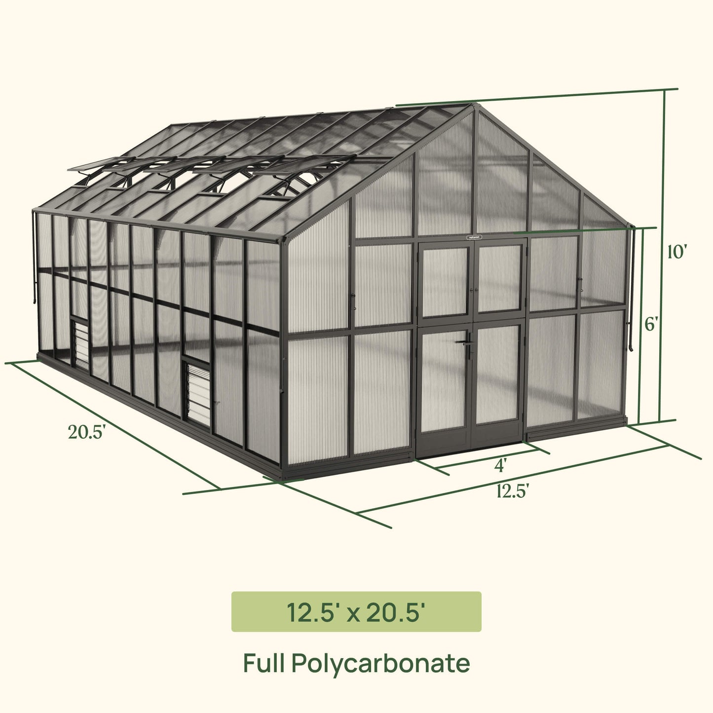 Vego Grand Victorian Greenhouse - 12.5ft Wide