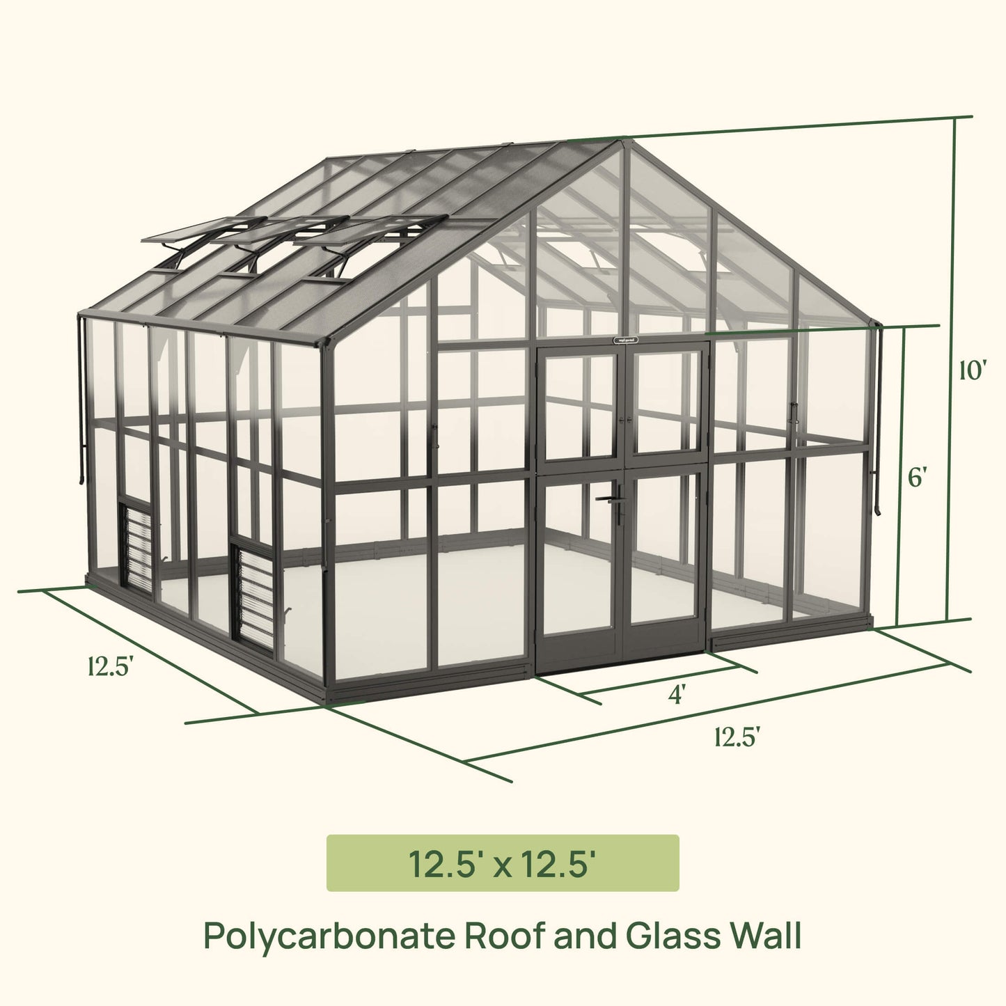 Vego Grand Victorian Greenhouse - 12.5ft Wide