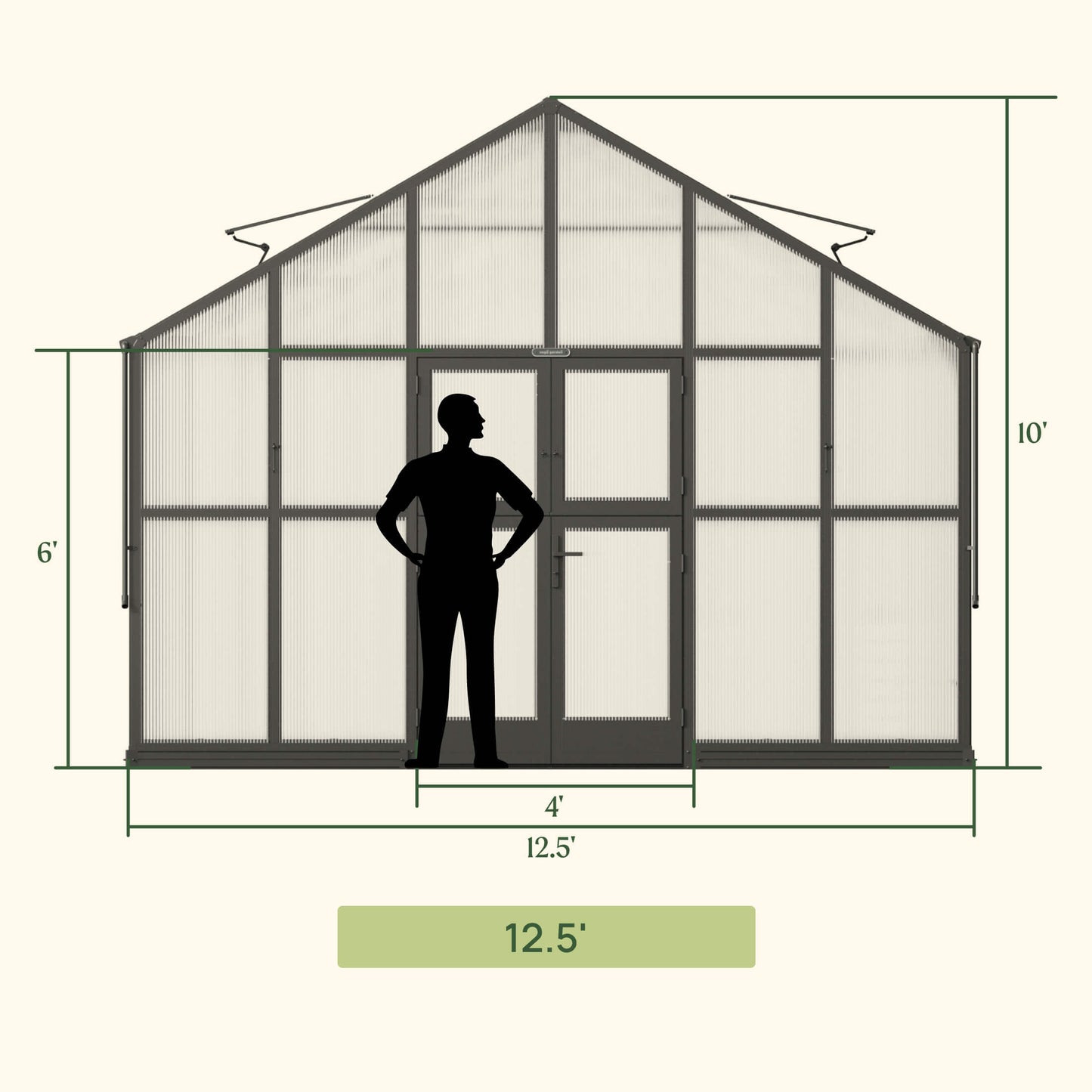 Vego Grand Victorian Greenhouse - 12.5ft Wide