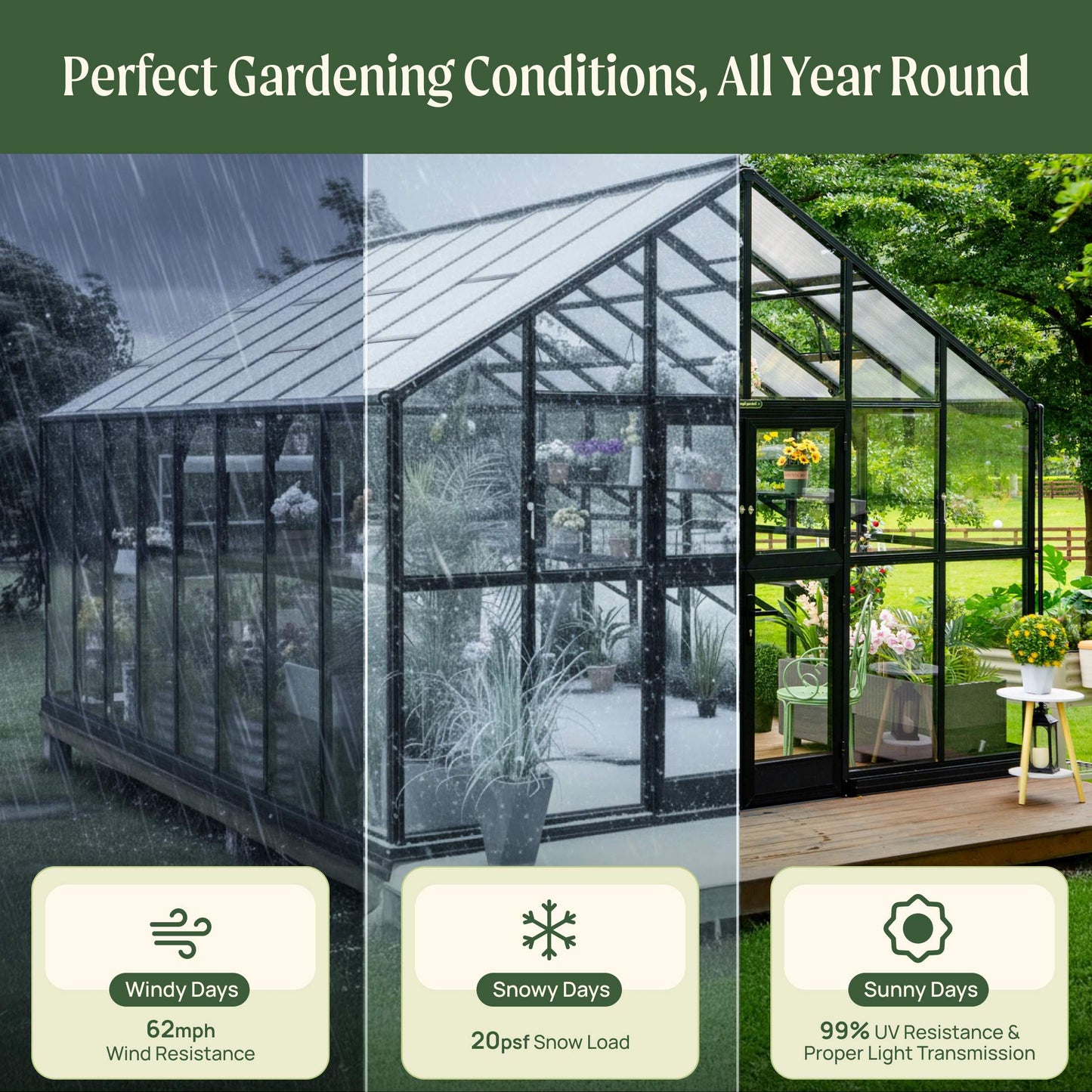Vego Grand Victorian Greenhouse - 12.5ft Wide