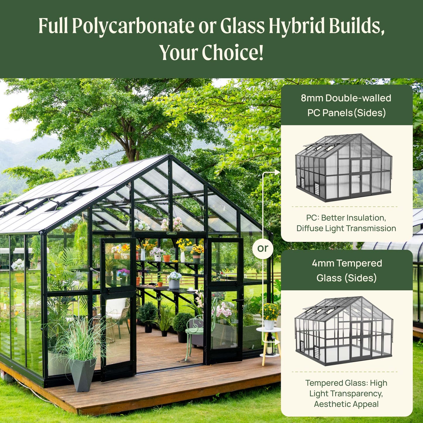 Vego Grand Victorian Greenhouse - 12.5ft Wide