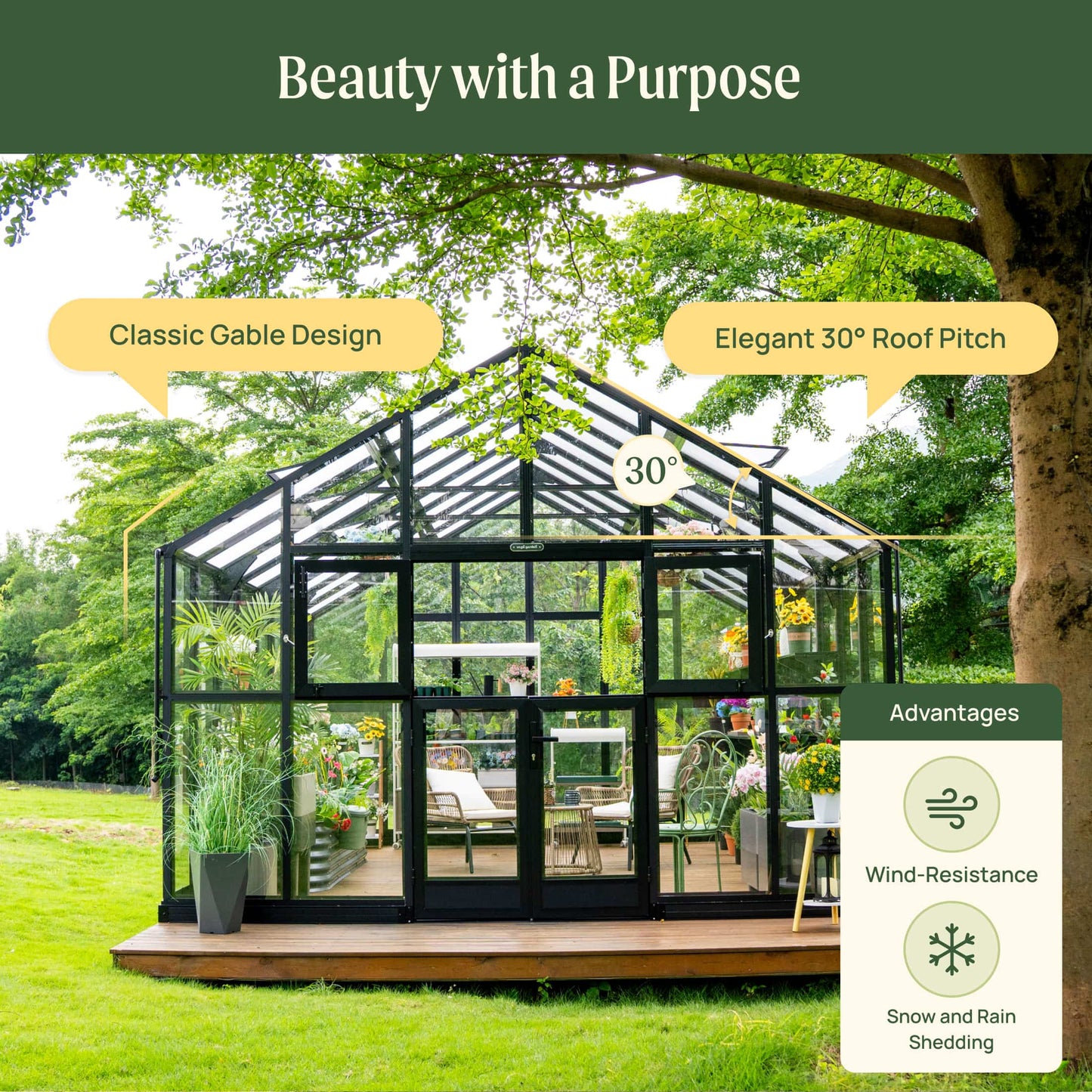 Vego Grand Victorian Greenhouse - 12.5ft Wide