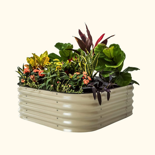 14" Tall 4 In 1 Small Modular Metal Raised Garden Bed Kit