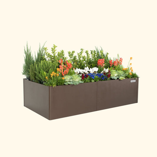 17" Tall Modern Pro 42" x 83" Metal Raised Garden Bed