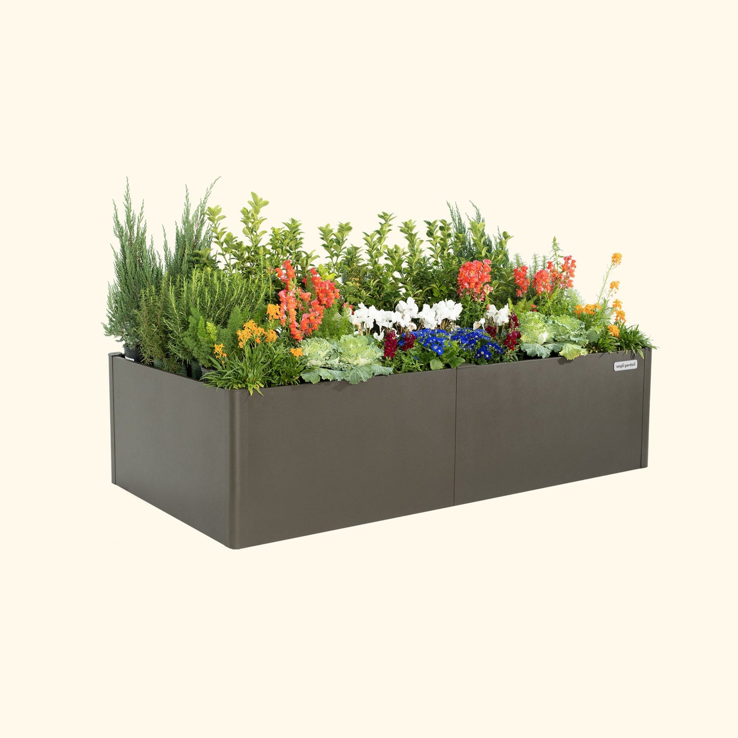 17" Tall Modern Pro 42" x 83" Metal Raised Garden Bed