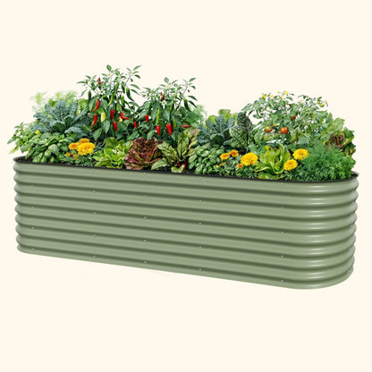 26" Tall 10 In 1 Jumbo Modular Metal Raised Garden Bed Kit