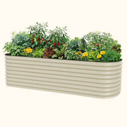26" Tall 10 In 1 Jumbo Modular Metal Raised Garden Bed Kit