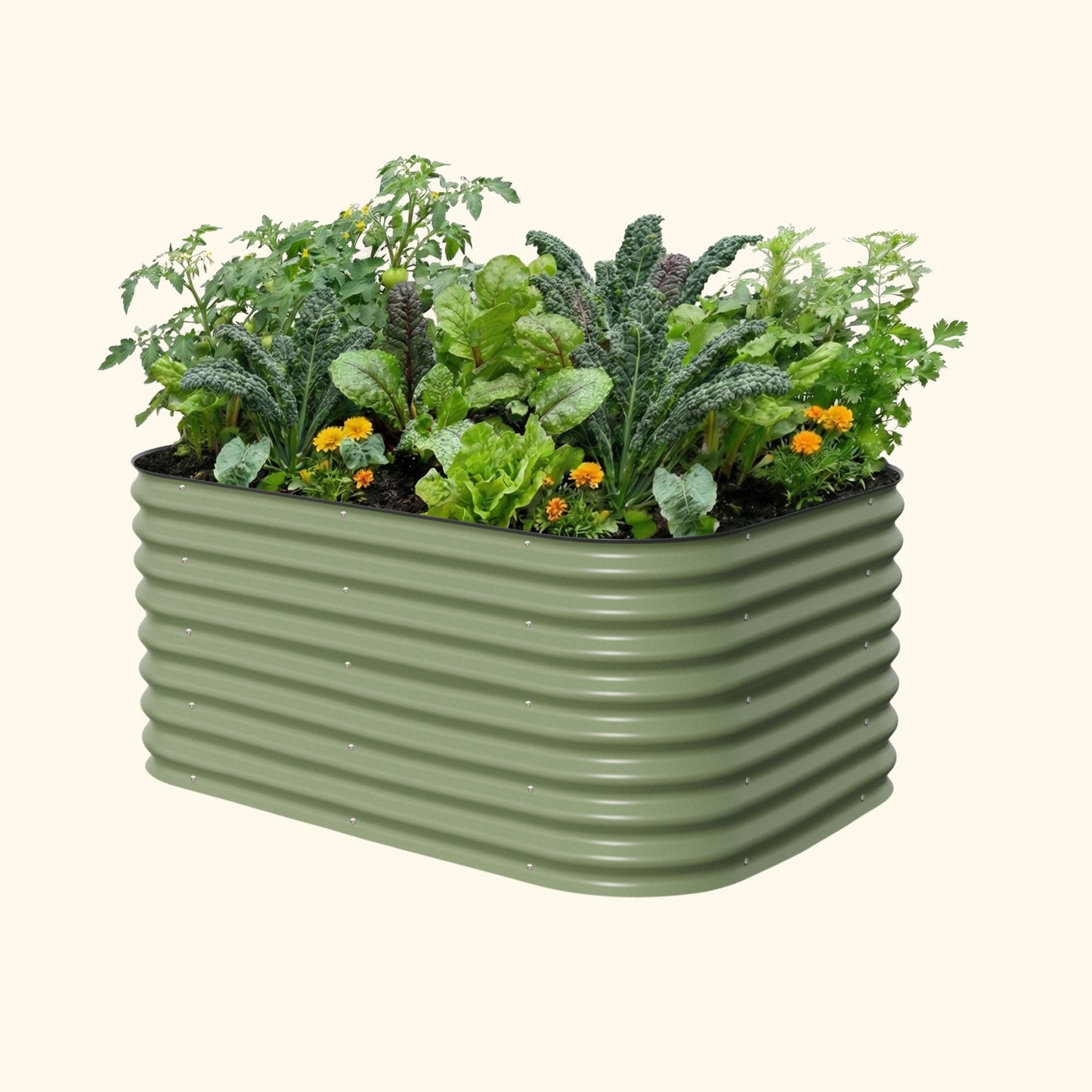 26" Tall 6 In 1 Medium Modular Metal Raised Garden Bed Kit