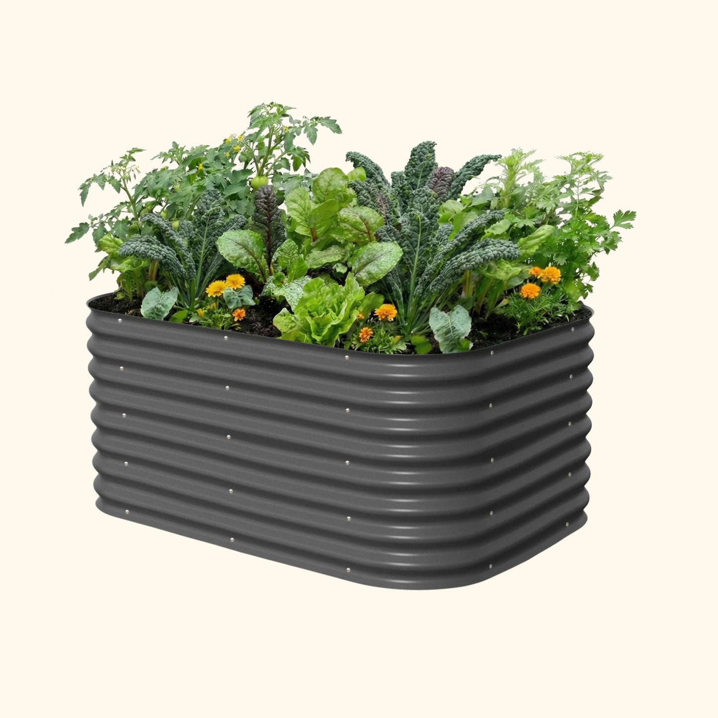 26" Tall 6 In 1 Medium Modular Metal Raised Garden Bed Kit