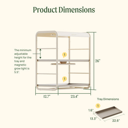2 Tier Tabletop Grow Light Garden