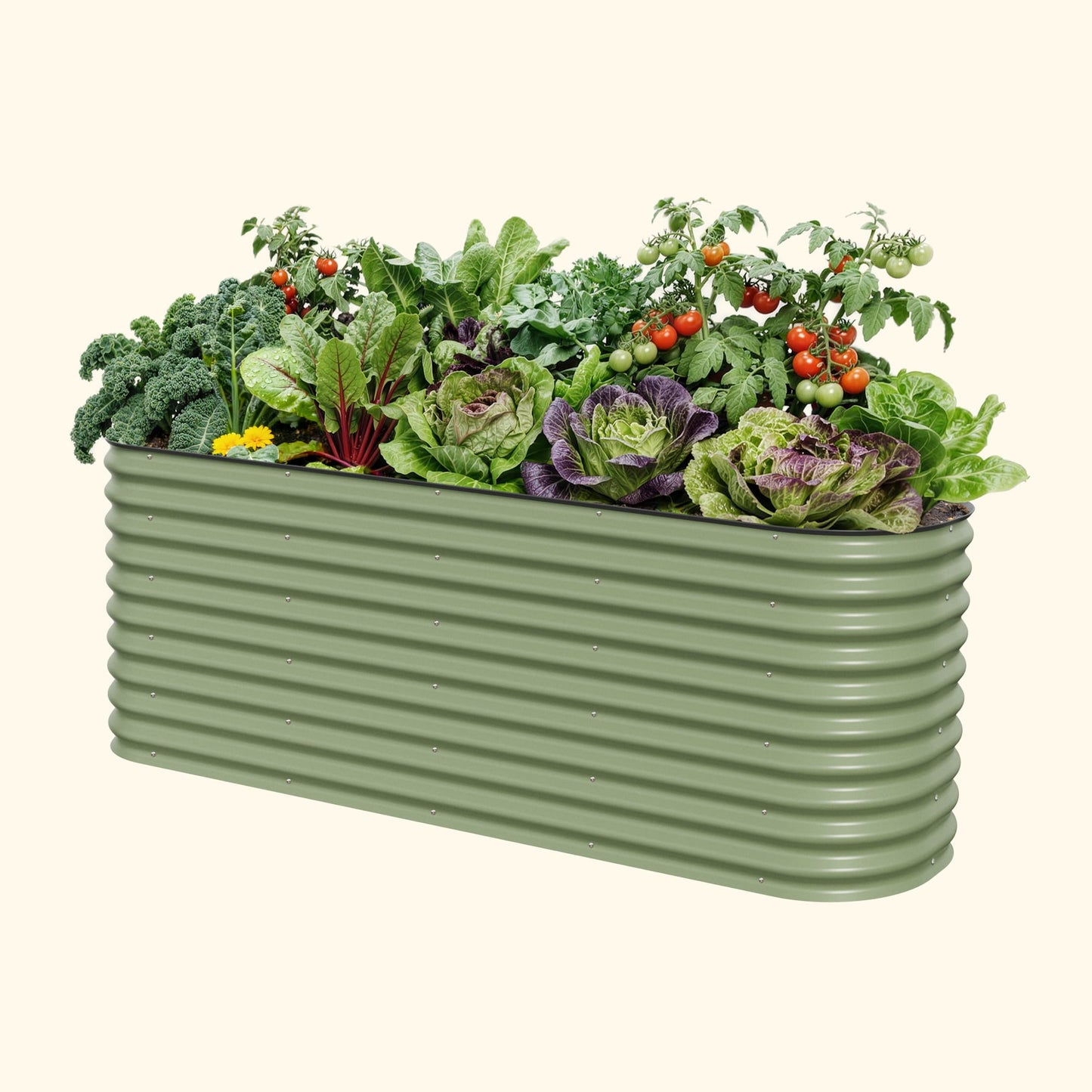 32" Extra Tall 9 In 1 Large Modular Metal Raised Garden Bed Kit