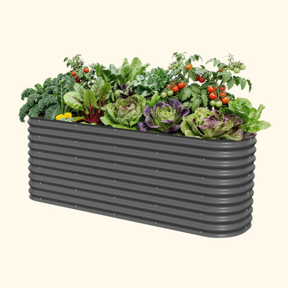 32" Extra Tall 9 In 1 Large Modular Metal Raised Garden Bed Kit